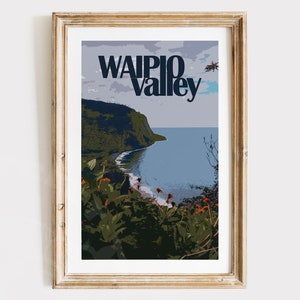 Waipio Valley Wall Art Big Island Artwork Hawaii Travel Print Home Decor Gift Art Print