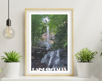 Rainbow Falls South Carolina Wall Art, South Carolina Artwork, Travel Home Decor, South Carolina Gifts