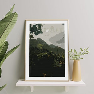 Koolau Mountains Artwork Oahu Artwork Hawaii Travel Print Hawaii Wall Art Travel Gift