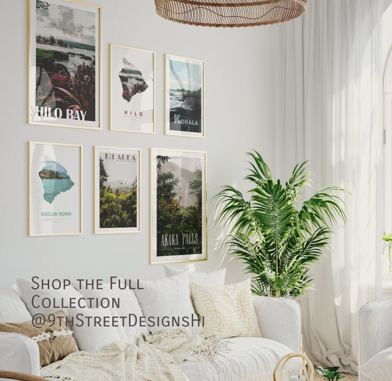 Hawaii Kai Map Artwork Oahu Art Hawaii Travel Print Hawaii Wall Art Gift Etsy