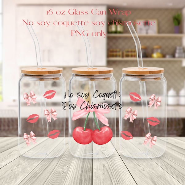 Coquette | Coquette png | Libbey glass | Coquette asthetic | Chismosette | Chisme png | 16 oz Libbey glass | Glass gan wrap| Beer can wrap |