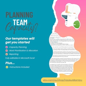 Mallar för teamledning: Kapacitetsplanering, insatsspårning (Excel)