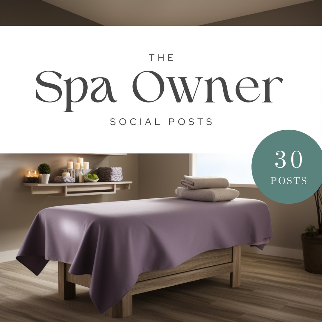 30 Spa Business Social Post Templates for Instagram or Facebook Spa ...