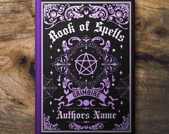 Personalized Book of Spells Diary, Grimoire, Book of Shadows, Blank Spell Book Hardcover Journal Matte, Halloween