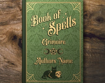 Personalized Book of Spells Diary, Grimoire, Book of Shadows, Blank Spell Book Hardcover Journal Matte, Halloween