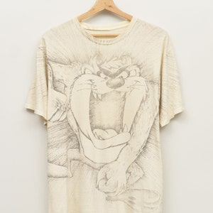 90s Vintage Taz AOP Cartoon T-Shirt