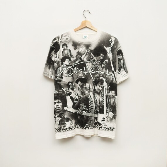 1996 Vintage Jimi Hendrix AOP Music T-shirt - Etsy