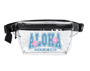 Riñonera transparente Aloha State of Mind / Bolsa transparente para estadio