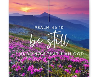 Canvas Gallery Wraps Inspirational Wall Art Bible Verse Christian Wall Art Be Still and Know That I Am God