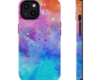 Colorful Watercolor Splash Phone Case | Impact-Resistant Case