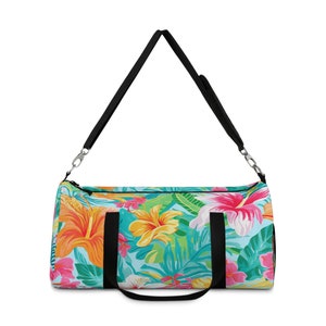 Duffel Bag with Tropical Beach Design Perfect Gym Bag or Weekend Trips