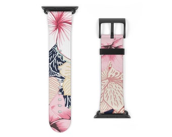 Watch Band Tropical Flower Replacement Watch Band Gift for Her