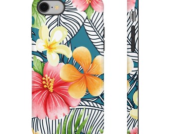 Tropical Hibiscus Floral Tough Case | Phone Protective Case