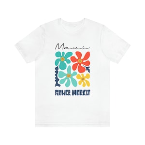 Maui Flower Market Multi-Color Retro T-Shirt