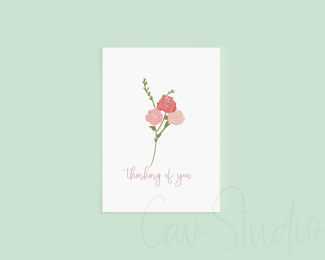 Thinking of You Card, Printable Card, Greeting Card, Sympathy Card ...