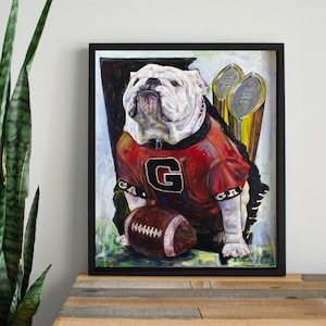 University of Georgia Mascot, Uga X - "Double Champ" Art Print