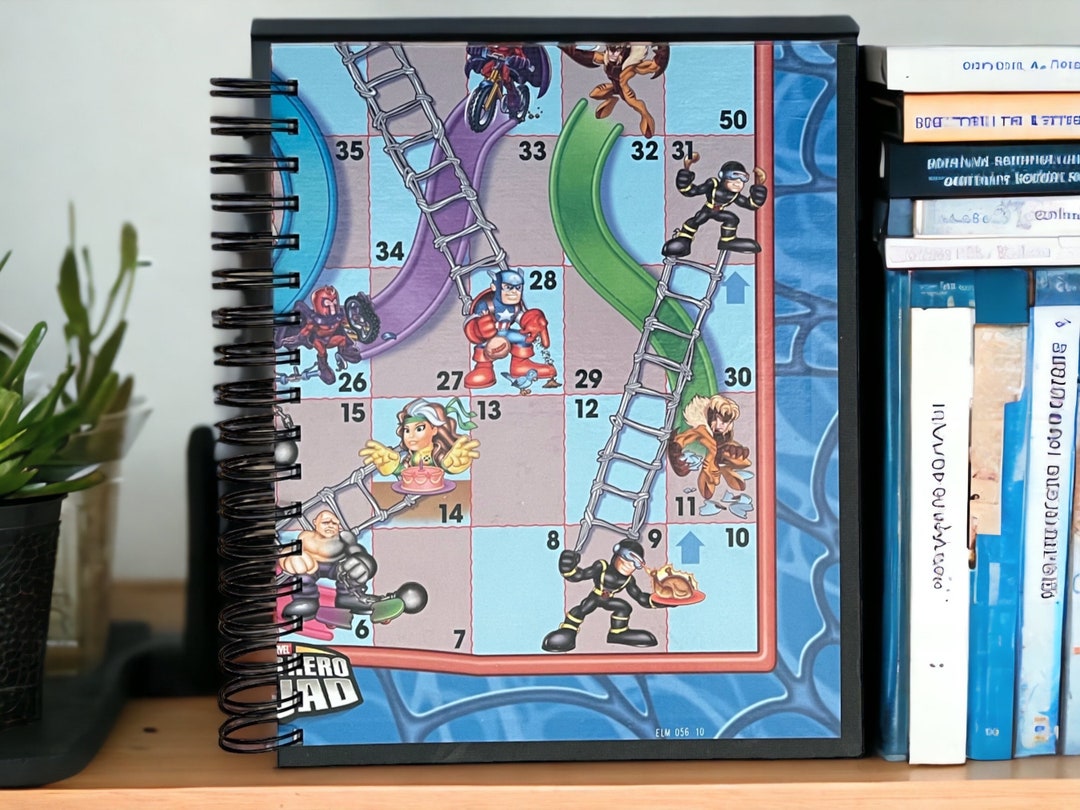 Chutes and Ladders Marvel Super Hero Board Game Notebook Etsy
