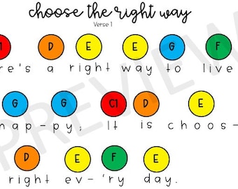 Choose the Right Way- handbell chart