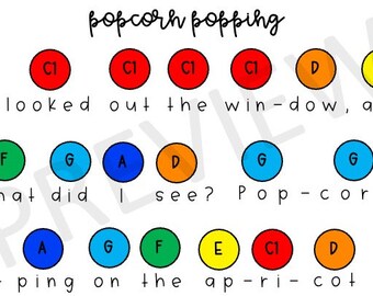 Popcorn Popping- handbell chart
