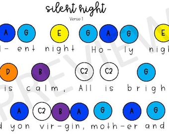 Silent Night- handbell chart (3 verses)