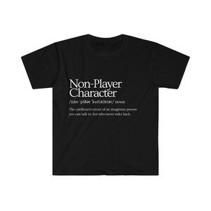 -shirt NPC do entalhe do cartão Camiseta | D&D | DND Camiseta | Presente Dnd