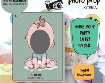 Loteria El Bebe Poster, Baby Shower Gender Reveal DIY (Digital Download) B1Z4101B2