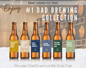 Beer Labels Stickers for Dad – Father’s Day Gift, Bottle Stickers, Celebration Set BEE2Z3201LB