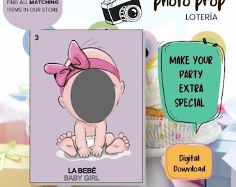 Loteria La Bebe Baby Shower Photo Prop Poster (Digital Download) B1Z4101B1