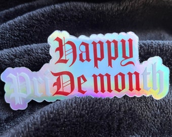 Happy Pride Month Demon Holográfico Pegatina