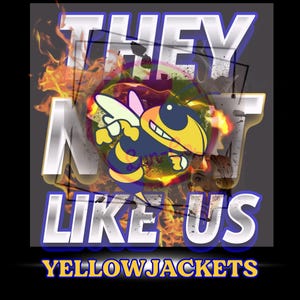 They Not Like Us YellowJackets football png