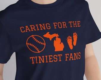 Michigan Nurse T-shirt: Tiniest Fans Baseball Tee
