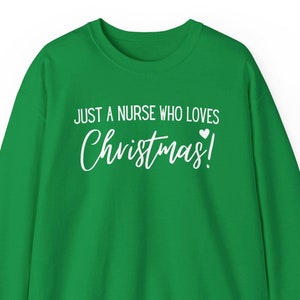 Christmas Loving Nurse Crewneck: Holiday Unisex Sweatshirt