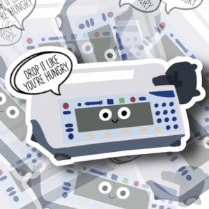 NICU Nurse Sticker, NICU Nurse, Feeding Pump Sticker, NICU Sticker, Funny nicu sticker, verpleegkundige stickers, nicu voedingspomp stickers
