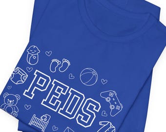 Pediatric Nurse Tee, Soft Cotton, Peds Design