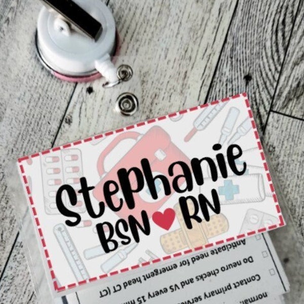 Badge Name Tag, Medical Badge Name Tag, Nurse Badge Name Tag, ER Nurse Badge Name Tag, Hospital Badge Name Tag