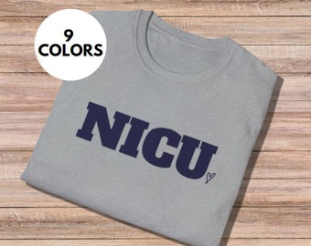 Camiseta de enfermeira da UTI Neonatal: estilo universitário, presente para cuidados intensivos neonatais