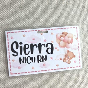 Customizable Moon & Stars Badge Name Tag: Nurse, Doctor, Teacher