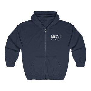 Moletom com capuz e zíper para enfermeira da UTI Neonatal: Roupas para UTI Neonatal imagem 5