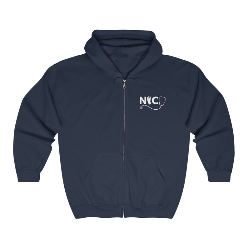 Moletom com capuz e zíper para enfermeira da UTI Neonatal: Roupas para UTI Neonatal imagem 5