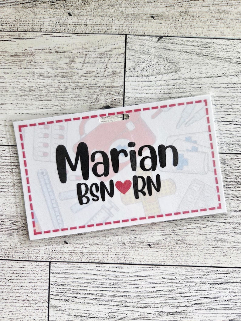 Customizable Medical Badge Name Tag: Nurse, Doctor, Hospital - Etsy