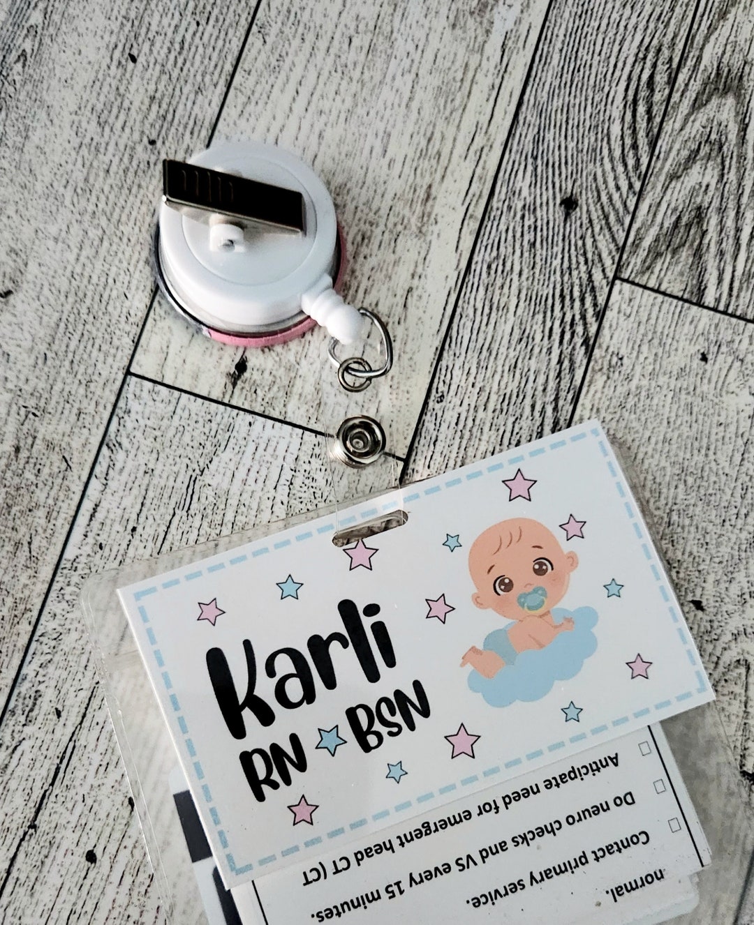 Badge Name Tag, Baby on Cloud Badge Name Tag, NICU Nurse Badge Name Tag
