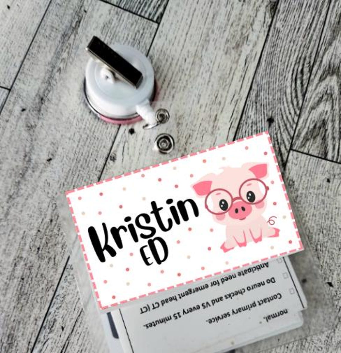 Custom Pig Badge Name Tag, Laminated Nurse Badge - Etsy