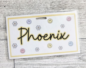 Customizable Smiley Face Badge Name Tag: Nurse, Doctor, Teacher