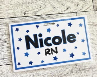 Customizable Star Badge Name Tag: Nurse, Doctor, Teacher
