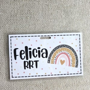 Rainbow Badge Name Tag: Customizable Laminated ID