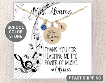 Music Teacher Gift Music Gift Music Note Necklace Marching Band Director Gifts Piano Teacher Gift for Her Music Jewelry Piano Recital