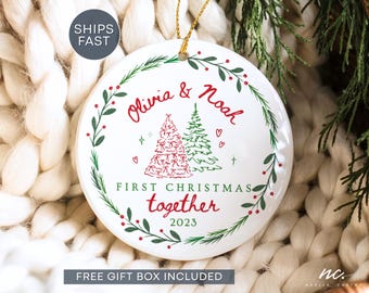 Together Ornament Couples Christmas Ornament Personalized Couple Ornament Couple First Christmas Ornament Dating Ornament 1st Xmas Together