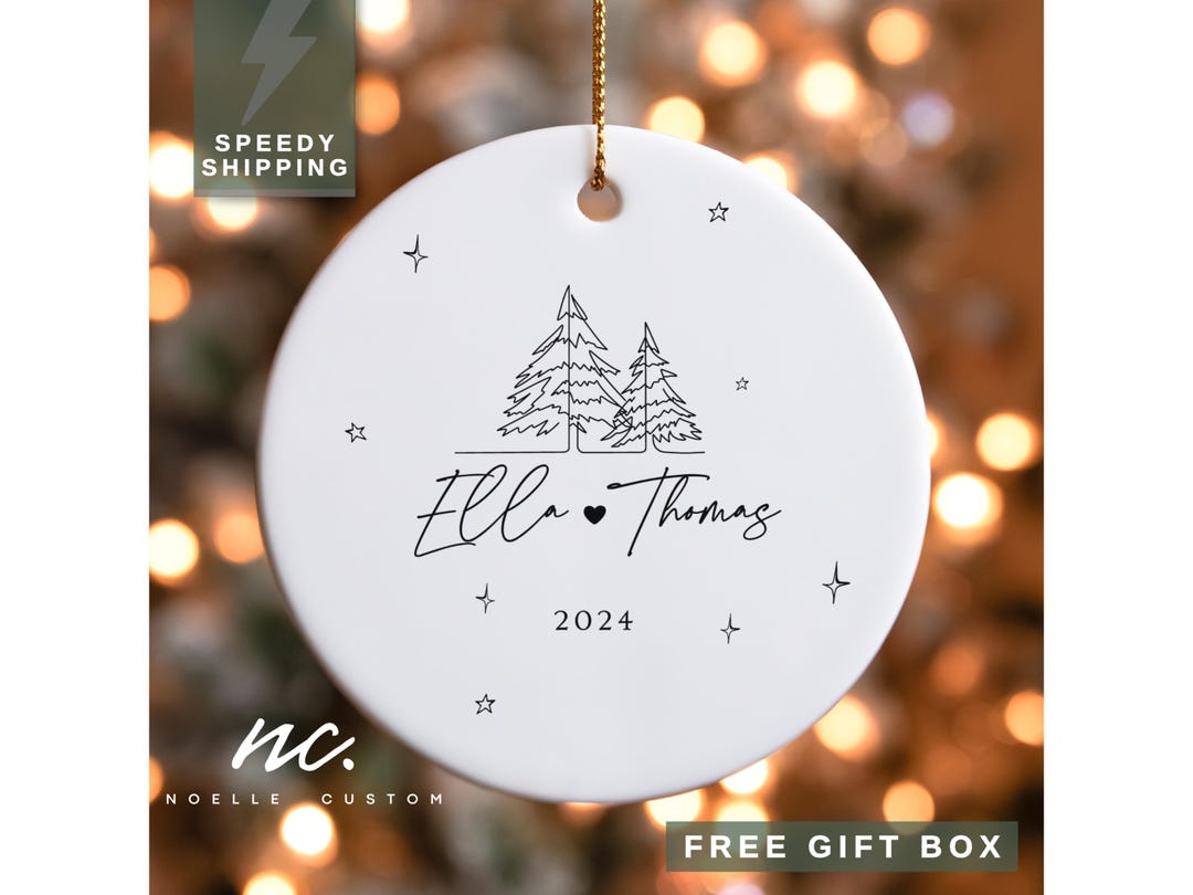 Couples Christmas Ornament Personalized Couple Ornament Couple First ...
