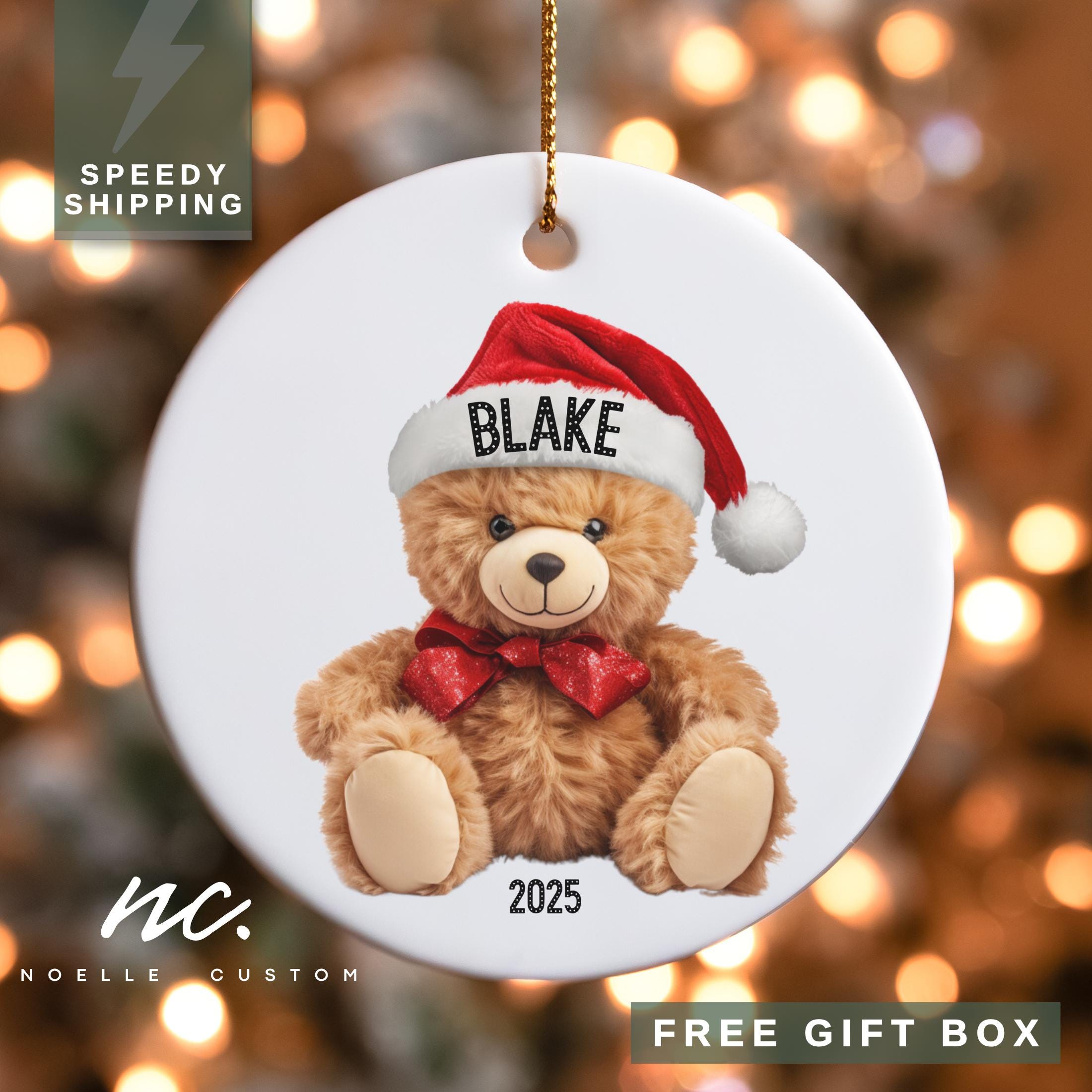 Teddy Bear Ornament - Etsy