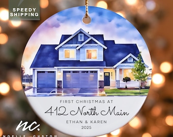 New Home Christmas Photo Ornament Personalized Christmas Gift for Homeowners Housewarming Gift for Couples Custom House Photo Ornaments 2025